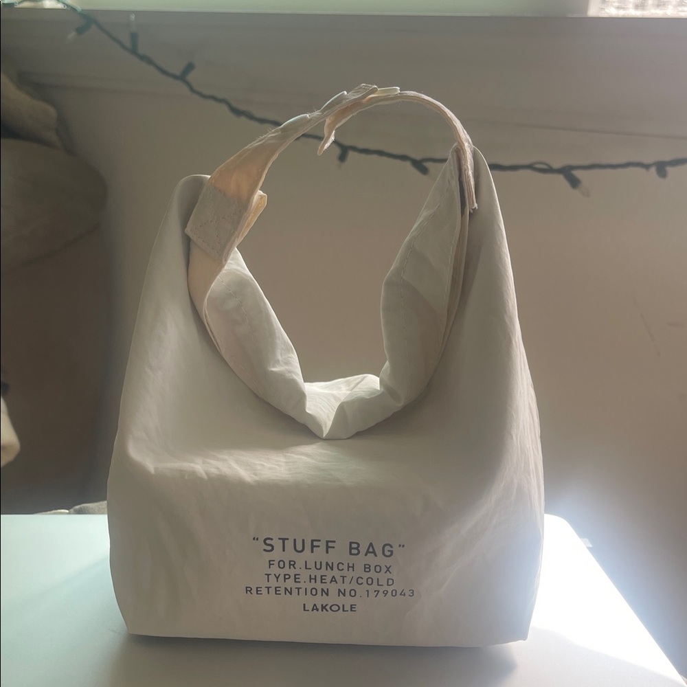 Cream Stuff Bag Tote Lunch Bag